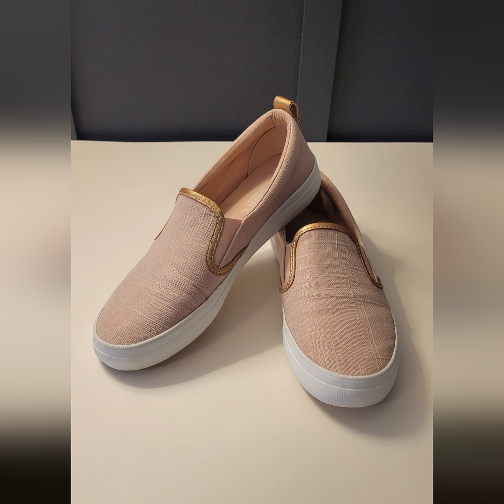 Sperry Crest Twin Gore Slip-On Sneaker, Pink/Rose, Women's Size 8.5